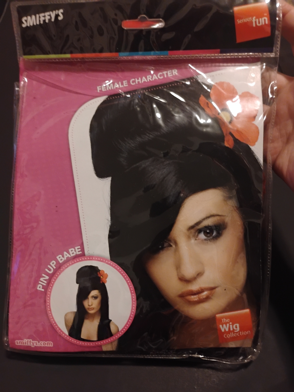 miffy Pin Up Babe Black Wig NWT